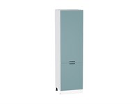 Кухонный  Шкаф пенал с 2-мя дверцами Флэт Белый, Grey-green In 2S, 2140, 600, каркас ЛДСП  Белый, фасад ЛДСП  Grey-green In 2S,  2132*600*574 sppr5VVTtoAR56981
