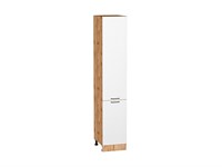 Кухонный  Шкаф пенал с 2-мя дверцами Флэт Дуб Вотан, White In 2S, 2140, 400, каркас ЛДСП  Дуб Вотан, фасад ЛДСП  White In 2S,  2132*400*574 sppr5VVTtoAR62629