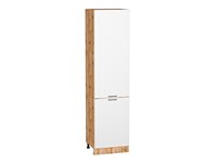 Кухонный  Шкаф пенал с 2-мя дверцами Флэт Дуб Вотан, White In 2S, 2340, 600, каркас ЛДСП  Дуб Вотан, фасад ЛДСП  White In 2S,  2336*600*574 sppr5VVTtoAR62632