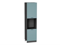 Кухонный  Шкаф пенал с 2-мя дверцами под технику Флэт Graphite, Grey-green In 2S, 2340, каркас ЛДСП  Graphite, фасад ЛДСП  Grey-green In 2S,  2336*600*574 sppr5VVTtoAR56979
