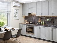 Кухонный гарнитур модульный Сканди-03, каркас ЛДСП  Graphite, фасад МДФ  Grey Softwood,  2340*2600*600 sppr5VVTtoAR24165