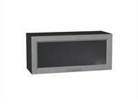 Кухонный  Шкаф верхний горизонтальный остекленный Сканди Graphite, Grey Softwood, 800, каркас ЛДСП  Graphite, фасад МДФ/Стекло  Grey Softwood,  358*800*320 sppr5VVTtoAR41292