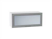 Кухонный  Шкаф верхний горизонтальный остекленный Сканди Белый, Grey Softwood, 800, каркас ЛДСП  Белый, фасад МДФ/Стекло  Grey Softwood,  358*800*320 sppr5VVTtoAR41291