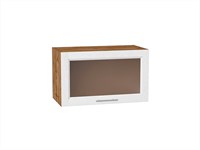 Кухонный  Шкаф верхний горизонтальный остекленный Сканди Дуб Вотан, White Softwood, 600, каркас ЛДСП  Дуб Вотан, фасад МДФ/Стекло  White Softwood,  358*600*320 sppr5VVTtoAR62845
