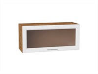 Кухонный  Шкаф верхний горизонтальный остекленный Сканди Дуб Вотан, White Softwood, 800, каркас ЛДСП  Дуб Вотан, фасад МДФ/Стекло  White Softwood,  358*800*320 sppr5VVTtoAR62846
