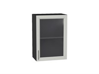 Кухонный  Шкаф верхний с 1-ой остекленной дверцей Сканди Graphite, Cappuccino Softwood, 720, 500, каркас ЛДСП  Graphite, фасад МДФ/Стекло  Cappuccino Softwood,  716*500*320 sppr5VVTtoAR41460