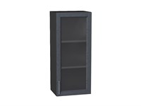 Кухонный  Шкаф верхний с 1-ой остекленной дверцей Сканди Graphite, Graphite Softwood, 920, 400, каркас ЛДСП  Graphite, фасад МДФ/Стекло  Graphite Softwood,  920*400*320 sppr5VVTtoAR41484