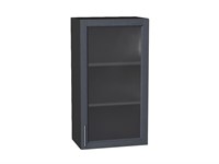 Кухонный  Шкаф верхний с 1-ой остекленной дверцей Сканди Graphite, Graphite Softwood, 920, 500, каркас ЛДСП  Graphite, фасад МДФ/Стекло  Graphite Softwood,  920*500*320 sppr5VVTtoAR41495