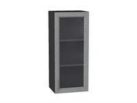 Кухонный  Шкаф верхний с 1-ой остекленной дверцей Сканди Graphite, Grey Softwood, 920, 400, каркас ЛДСП  Graphite, фасад МДФ/Стекло  Grey Softwood,  920*400*320 sppr5VVTtoAR41486