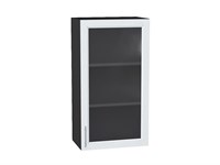 Кухонный  Шкаф верхний с 1-ой остекленной дверцей Сканди Graphite, White Softwood, 920, 500, каркас ЛДСП  Graphite, фасад МДФ/Стекло  White Softwood,  920*500*320 sppr5VVTtoAR56192