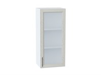 Кухонный  Шкаф верхний с 1-ой остекленной дверцей Сканди Белый, Cappuccino Softwood, 920, 400, каркас ЛДСП  Белый, фасад МДФ/Стекло  Cappuccino Softwood,  920*400*320 sppr5VVTtoAR41481