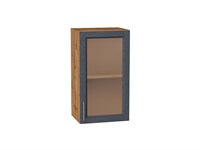 Кухонный  Шкаф верхний с 1-ой остекленной дверцей Сканди Дуб Вотан, Graphite Softwood, 720, 400, каркас ЛДСП  Дуб Вотан, фасад МДФ/Стекло  Graphite Softwood,  716*400*320 sppr5VVTtoAR62929