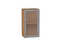 Кухонный  Шкаф верхний с 1-ой остекленной дверцей Сканди Дуб Вотан, Grey Softwood, 720, 400, каркас ЛДСП  Дуб Вотан, фасад МДФ/Стекло  Grey Softwood,  716*400*320 sppr5VVTtoAR62924