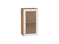 Кухонный  Шкаф верхний с 1-ой остекленной дверцей Сканди Дуб Вотан, White Softwood, 720, 400, каркас ЛДСП  Дуб Вотан, фасад МДФ/Стекло  White Softwood,  716*400*320 sppr5VVTtoAR62914