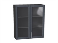 Кухонный  Шкаф верхний с 2-мя остекленными дверцами Сканди Graphite, Graphite Softwood, 920, 800, каркас ЛДСП  Graphite, фасад МДФ/Стекло  Graphite Softwood,  920*800*320 sppr5VVTtoAR41671