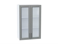 Кухонный  Шкаф верхний с 2-мя остекленными дверцами Сканди Белый, Grey Softwood, 920, 600, каркас ЛДСП  Белый, фасад МДФ/Стекло  Grey Softwood,  920*600*320 sppr5VVTtoAR41661