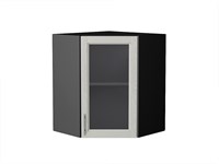 Кухонный  Шкаф верхний угловой остекленный Сканди Graphite, Cappuccino Softwood, 720, каркас ЛДСП  Graphite, фасад МДФ/Стекло  Cappuccino Softwood,  716*600*600 sppr5VVTtoAR41702
