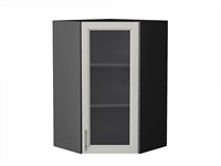 Кухонный  Шкаф верхний угловой остекленный Сканди Graphite, Cappuccino Softwood, 920, каркас ЛДСП  Graphite, фасад МДФ/Стекло  Cappuccino Softwood,  920*600*600 sppr5VVTtoAR41713