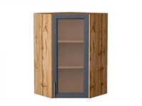 Кухонный  Шкаф верхний угловой остекленный Сканди Дуб Вотан, Graphite Softwood, 920, каркас ЛДСП  Дуб Вотан, фасад МДФ/Стекло  Graphite Softwood,  920*600*600 sppr5VVTtoAR62973