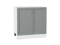 Кухонный  Шкаф нижний с 2-мя дверцами Сканди Белый, Grey Softwood, 800, каркас ЛДСП  Белый, фасад МДФ  Grey Softwood,  816*800*478 sppr5VVTtoAR41959