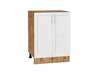 Кухонный  Шкаф нижний с 2-мя дверцами Сканди Дуб Вотан, White Softwood, 600, каркас ЛДСП  Дуб Вотан, фасад МДФ  White Softwood,  816*600*480 sppr5VVTtoAR63034