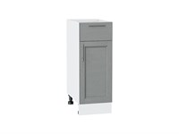 Кухонный  Шкаф нижний с 1-ой дверцей и ящиком Сканди Белый, Grey Softwood, 300, каркас ЛДСП  Белый, фасад МДФ  Grey Softwood,  816*300*480 sppr5VVTtoAR41860