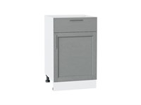Кухонный  Шкаф нижний с 1-ой дверцей и ящиком Сканди Белый, Grey Softwood, 500, каркас ЛДСП  Белый, фасад МДФ  Grey Softwood,  816*500*480 sppr5VVTtoAR41882