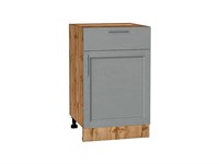 Кухонный  Шкаф нижний с 1-ой дверцей и ящиком Сканди Дуб Вотан, Grey Softwood, 500, каркас ЛДСП  Дуб Вотан, фасад МДФ  Grey Softwood,  816*500*480 sppr5VVTtoAR63003