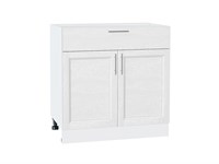 Кухонный  Шкаф нижний с 2-мя дверцами и ящиком Сканди Белый, White Softwood, 800, каркас ЛДСП  Белый, фасад МДФ  White Softwood,  816*800*480 sppr5VVTtoAR56617