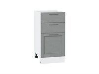 Кухонный  Шкаф нижний с 3-мя ящиками Сканди Белый, Grey Softwood, 400, каркас ЛДСП  Белый, фасад МДФ  Grey Softwood,  816*400*480 sppr5VVTtoAR41904
