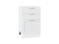 Кухонный  Шкаф нижний с 3-мя ящиками Сканди Белый, White Softwood, 500, каркас ЛДСП  Белый, фасад МДФ  White Softwood,  816*500*480 sppr5VVTtoAR56252