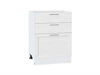 Кухонный  Шкаф нижний с 3-мя ящиками Сканди Белый, White Softwood, 600, каркас ЛДСП  Белый, фасад МДФ  White Softwood,  816*600*480 sppr5VVTtoAR56253