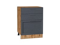 Кухонный  Шкаф нижний с 3-мя ящиками Сканди Дуб Вотан, Graphite Softwood, 600, каркас ЛДСП  Дуб Вотан, фасад МДФ  Graphite Softwood,  816*600*480 sppr5VVTtoAR63060