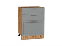 Кухонный  Шкаф нижний с 3-мя ящиками Сканди Дуб Вотан, Grey Softwood, 600, каркас ЛДСП  Дуб Вотан, фасад МДФ  Grey Softwood,  816*600*480 sppr5VVTtoAR63056