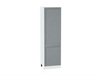 Кухонный  Шкаф пенал с 2-мя дверцами Сканди Белый, Grey Softwood, 2140, 600, каркас ЛДСП  Белый, фасад МДФ  Grey Softwood,  2132*600*576 sppr5VVTtoAR42069