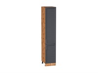 Кухонный  Шкаф пенал с 2-мя дверцами Сканди Дуб Вотан, Graphite Softwood, 2140, 400, каркас ЛДСП  Дуб Вотан, фасад МДФ  Graphite Softwood,  2132*400*576 sppr5VVTtoAR66165