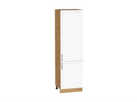 Кухонный  Шкаф пенал с 2-мя дверцами Сканди Дуб Вотан, White Silkwood, 2140, 600, каркас ЛДСП  Дуб Вотан, фасад МДФ  White Silkwood,  2132*600*576 sppr5VVTtoAR70356