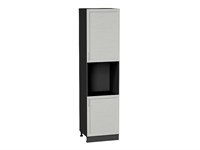 Кухонный  Шкаф пенал с 2-мя дверцами под технику Сканди Graphite, Cappuccino Softwood, 2340, каркас ЛДСП  Graphite, фасад МДФ  Cappuccino Softwood,  2336*600*576 sppr5VVTtoAR42328