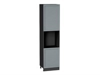 Кухонный  Шкаф пенал с 2-мя дверцами под технику Сканди Graphite, Grey Softwood, 2340, каркас ЛДСП  Graphite, фасад МДФ  Grey Softwood,  2336*600*576 sppr5VVTtoAR42332