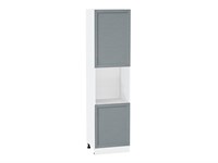 Кухонный  Шкаф пенал с 2-мя дверцами под технику Сканди Белый, Grey Softwood, 2340, каркас ЛДСП  Белый, фасад МДФ  Grey Softwood,  2336*600*576 sppr5VVTtoAR42331