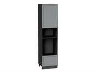 Кухонный  Шкаф пенал с 1-ой дверцей и ящиком под технику Сканди Graphite, Grey Softwood, 2340, каркас ЛДСП  Graphite, фасад МДФ  Grey Softwood,  2336*600*576 sppr5VVTtoAR42343