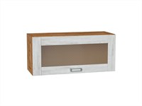 Кухонный  Шкаф верхний горизонтальный остекленный Лофт Дуб Вотан, Nordic Oak, 800, каркас ЛДСП  Дуб Вотан, фасад МДФ/Стекло  Nordic Oak,  358*800*320 sppr5VVTtoAR63142