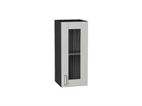 Кухонный  Шкаф верхний с 1-ой остекленной дверцей Лофт Graphite, Grey Silk, 720, 300, каркас ЛДСП  Graphite, фасад МДФ/Стекло  Grey Silk,  716*300*320 sppr5VVTtoAR69620