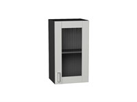 Кухонный  Шкаф верхний с 1-ой остекленной дверцей Лофт Graphite, Grey Silk, 720, 400, каркас ЛДСП  Graphite, фасад МДФ/Стекло  Grey Silk,  716*400*320 sppr5VVTtoAR69621