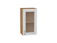 Кухонный  Шкаф верхний с 1-ой остекленной дверцей Лофт Дуб Вотан, Nordic Oak, 720, 400, каркас ЛДСП  Дуб Вотан, фасад МДФ/Стекло  Nordic Oak,  716*400*320 sppr5VVTtoAR63207