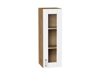Кухонный  Шкаф верхний с 1-ой остекленной дверцей Лофт Дуб Вотан, White Silk, 920, 300, каркас ЛДСП  Дуб Вотан, фасад МДФ/Стекло  White Silk,  920*300*320 sppr5VVTtoAR63199