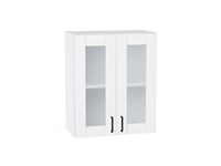 Кухонный  Шкаф верхний с 2-мя остекленными дверцами Лофт Белый, Super White, 720, 600, каркас ЛДСП  Белый, фасад МДФ/Стекло  Super White,  716*600*320 sppr5VVTtoAR55242
