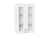 Кухонный  Шкаф верхний с 2-мя остекленными дверцами Лофт Белый, White Silk, 920, 600, каркас ЛДСП  Белый, фасад МДФ/Стекло  White Silk,  920*600*320 sppr5VVTtoAR60051