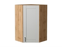 Кухонный  Шкаф верхний угловой Лофт Дуб Вотан, Grey Silk, 920, каркас ЛДСП  Дуб Вотан, фасад МДФ  Grey Silk,  920*600*600 sppr5VVTtoAR69659