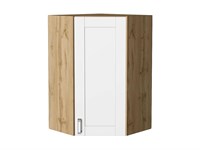 Кухонный  Шкаф верхний угловой Лофт Дуб Вотан, White Silk, 920, каркас ЛДСП  Дуб Вотан, фасад МДФ  White Silk,  920*600*600 sppr5VVTtoAR63307